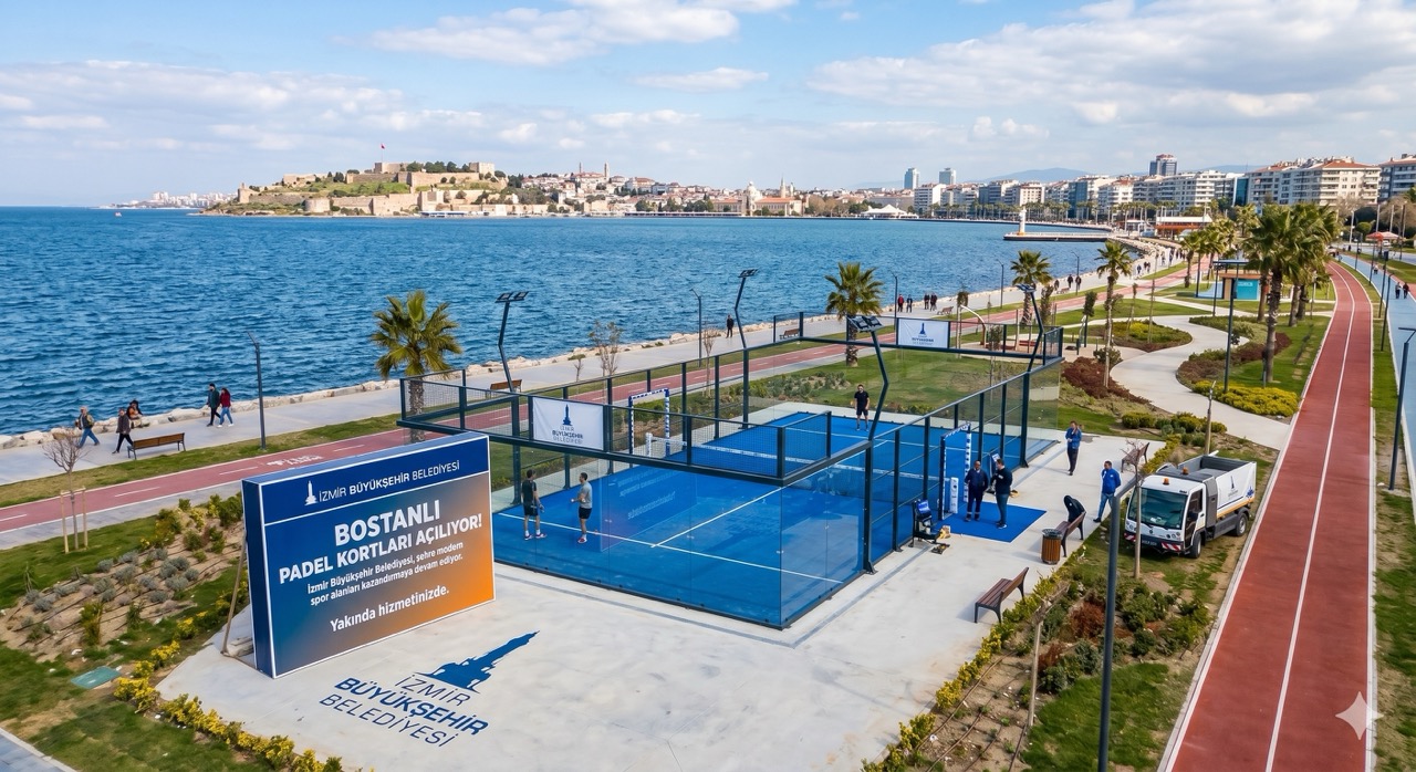 Bostanlı Sahili'nde Padel Kortları Açılıyor