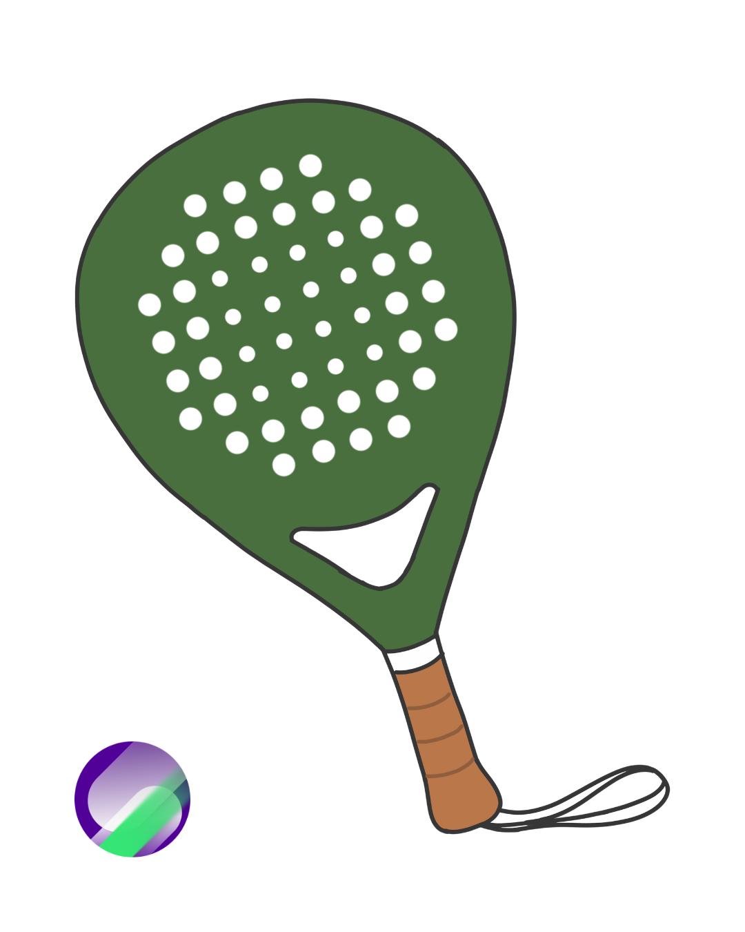 racket padel vector